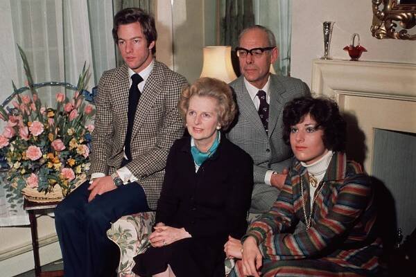 Mark and his twin sister, Carol, with father, Denis, and Margaret.
