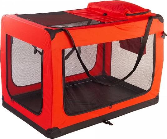 CoolPets Economy látkový box pro psy 35 x 35 x 50 cm, červený