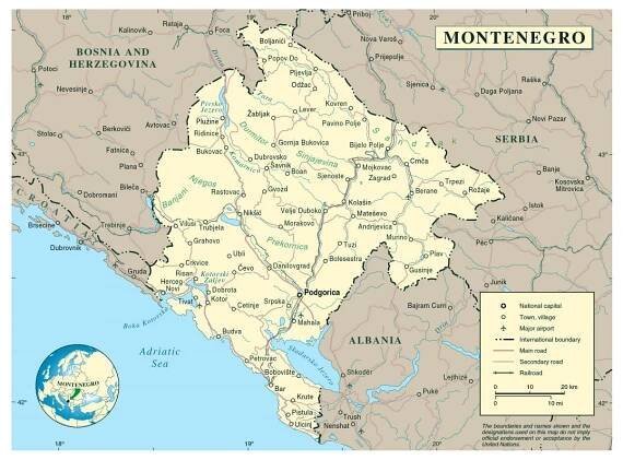 Maps of Montenegro | Collection of maps of Montenegro | Europe | Mapsland | Maps of the World