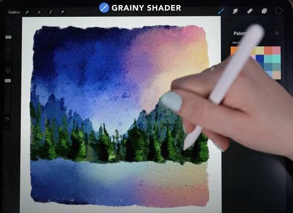 Beginner Procreate Landscape Tutorial — wooly pronto