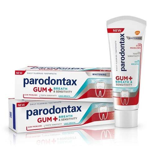 Kde koupit Parodontax Dásně + Dech & Citlivé zuby bělicí zubní pasta 2x75 ml 1