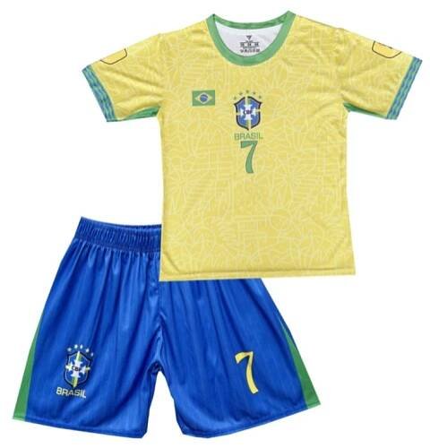 Dětský fotbalový dres Komplet Brasil Vinicius Júnior - Vini JR7 (Copa America 2024) - Numberoplus.cz