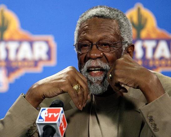 Bill Russell Addressing All Star NBA Gathering Wallpaper