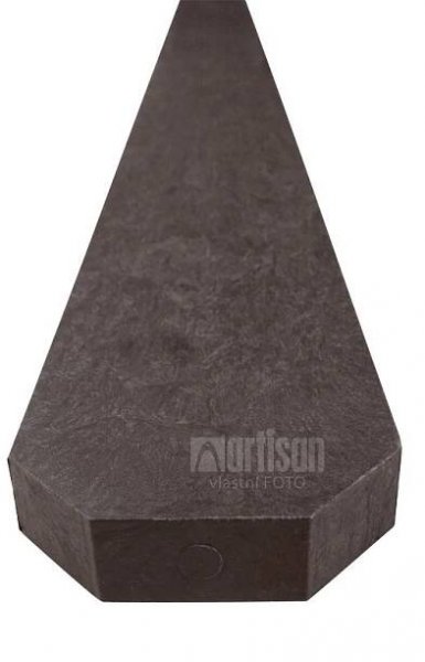 Plastové plotovky Transform tříhranné 78x21x1000, hnědé - recyklát