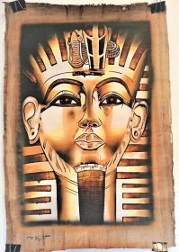 Egyptský obraz - papyrus Ramses - Pharaoh - Starožitnosti a umění