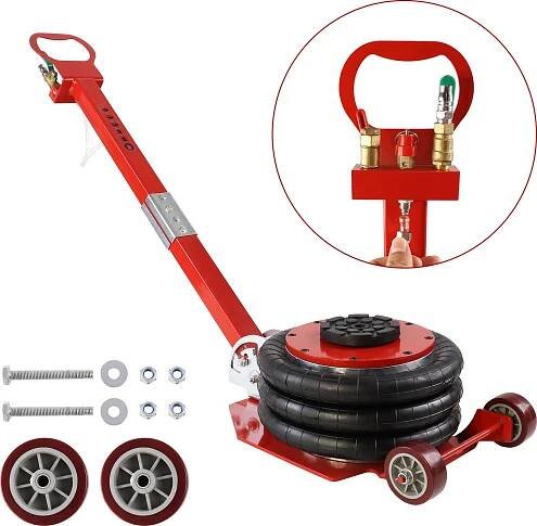 XMTECH 3 tunový pneumatický trojitý kapesní zvedák poháněný vzduchem 6600 lbs výška