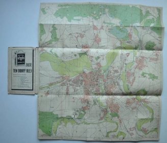 PLZEŇ A OKOLÍ - VELKÝ BAREVNÝ PLÁN MĚSTA - MAPA - 1935 - Staré mapy a veduty