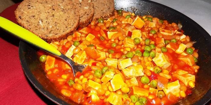Mexický tofu guláš - fotografie receptu - TopRecepty.cz