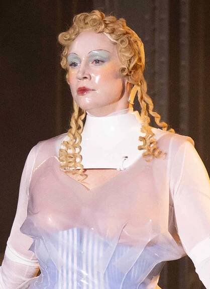 Gwendoline Christie walks the runway during the Maison Margiela Haute Couture Spring/Summer 2024 show as part of Paris Fashion Week 
