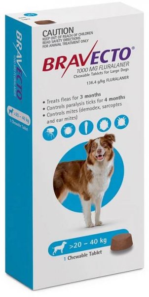 BRAVECTO Flavored chews for dogs.