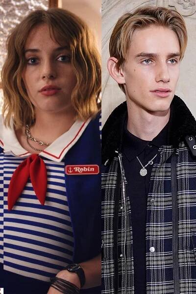 Image may contain Human Person Face Clothing Apparel and Man Maya Hawke Levon Thurman Hawke Uma Thurman Ethan Hawke...