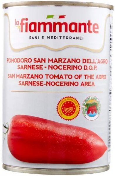 La Fiammante San Marzano DOP 400g italská konzervovaná rajčata pelati