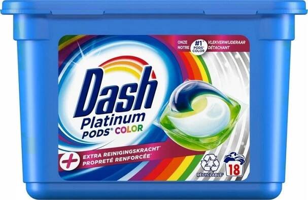 Dash COLOR kapsle na barevné prádlo 18 ks