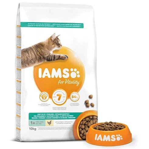 IAMS Granule pro kočky HAIRBALL s čerstvým kuřecím 10 kg