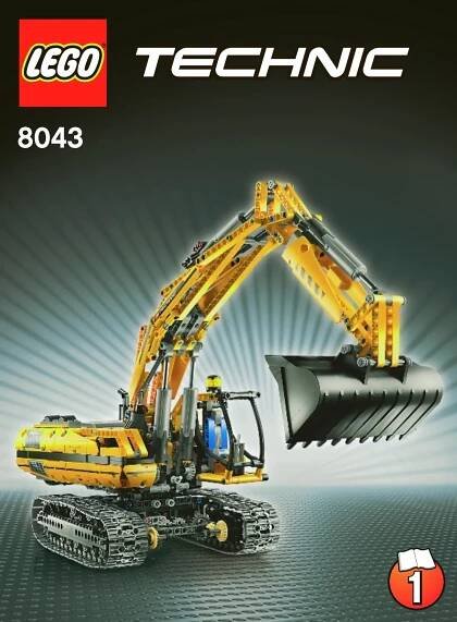Návod na stavbu 1 LEGO Technic 8043 Bagr s motorem - Zbozi.cz