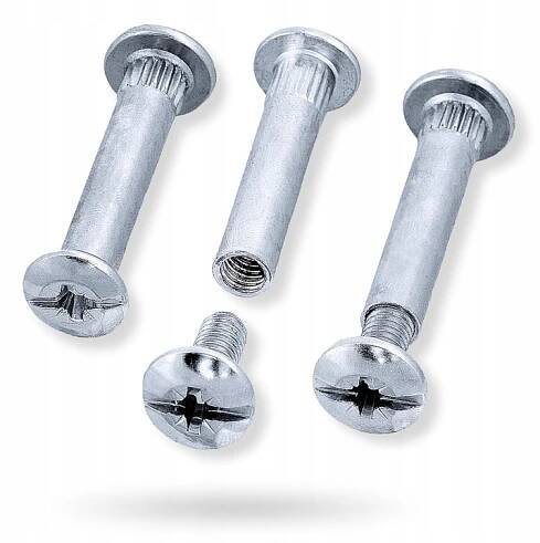 Nábytkové spojky Šroubové spojky pro pracovní desky Nábytkové šrouby M4 31-40 mm 50 ks