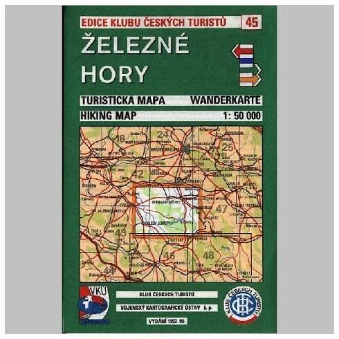Železné hory - mapa KČT 45