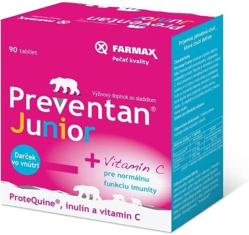 Farmax Preventan Junior + vitamín C 90 ks