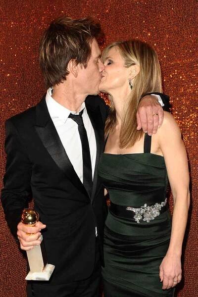 evin Bacon and actress Kyra Sedgwick attend the official HBO after party for the 67th annual Golden Globe Awards at Circa 55 Restaurant at the Beverly Hilton Hotel on January 17, 2010 in Beverly Hills, California.