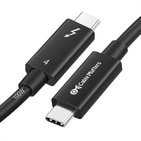 [Intel Certified] 40Gbps Thunderbolt 4 USB C Cable with 100W Charging