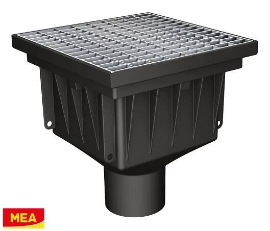 Bodová dvorní vpusť s ocelovým mřížkovým roštem, oka 20/30, zatížení B125 kN - E-shop ZETR.cz