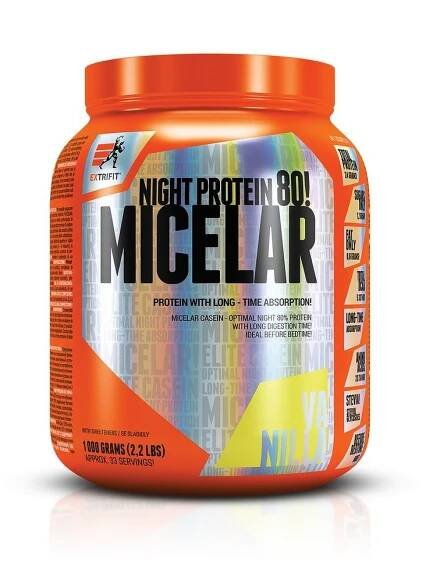 Micelární Night Protein 80 - Extrifit 1000 g Vanilka