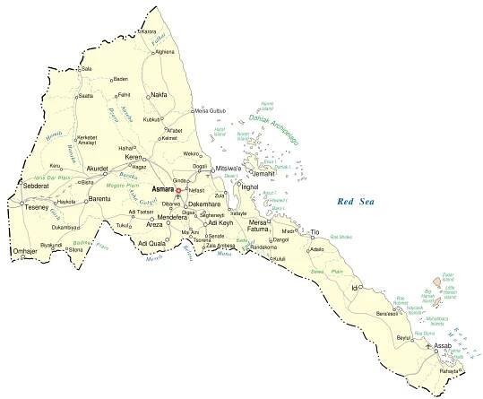 Eritrea Map and Satellite Image - GIS Geography