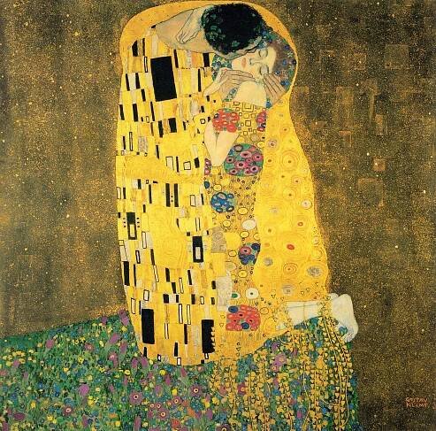 Reprodukce obrazu Gustav Klimt The Kiss, 50 x 50 cm