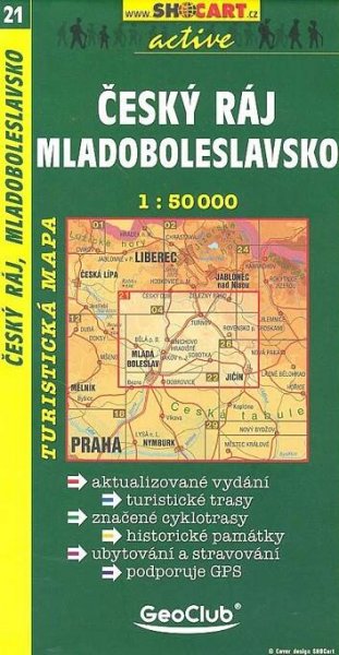 Turistická mapa: Český ráj Mladoboleslavsko 1:50 000 - Shocart (2017)