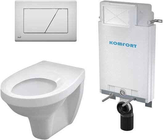 Alcadrain WC set Komfort C100-SET + závěsné WC ALCA pro zazdění