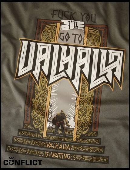 Tričko Valhalla S šedá