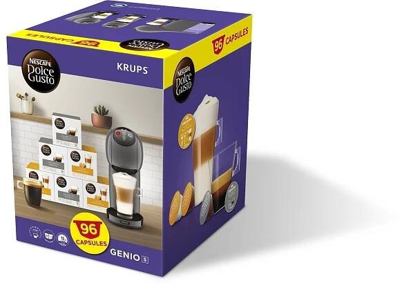 KRUPS KP243B10CZ Nescafé Dolce Gusto Genio S dárkový set s 96 kapslemi