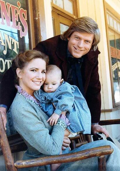 Melissa Gilbert as Laura Elizabeth Ingalls Wilder, Michelle Steffin as Rose Wilder, Dean Butler as Almanzo James Wilder on Little House on the Prairie