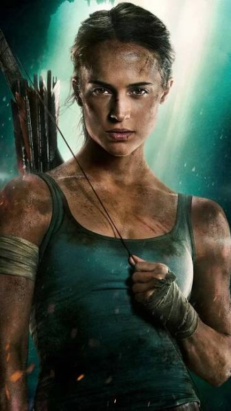 Alicia Vikander Tomb Raider Phone Wallpaper