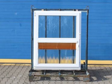 Plastové okno - 1140x1390 mm, OS levé, bílá/bílá + příslušenství a montážní materiál zdarma