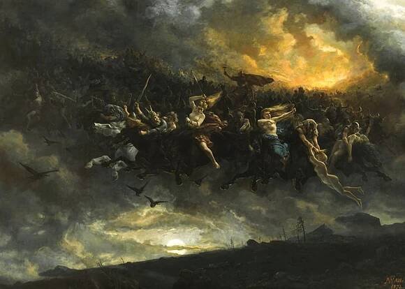 The Wild Hunt of Odin By Peter Nicolai Arbo Plakát