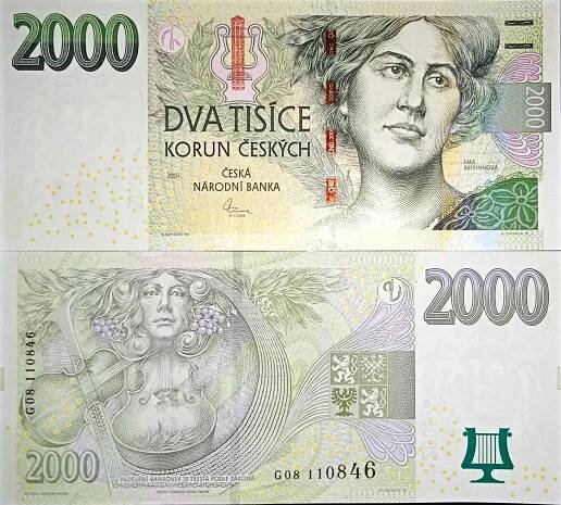 2000 Kč 2007 UNC série G08 - Bankovky