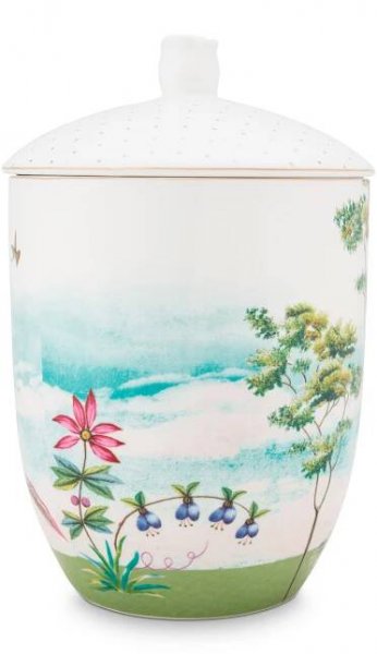 Pip Studio Jolie Heron skladovací dóza 1,5l, bílá