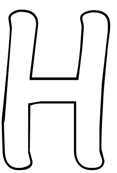 Písmeno H omalovánka