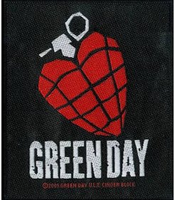 Malá nášivka Green Day Heart Grenade