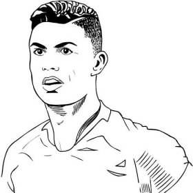 Omalovánka Pohodová tvář Cristiano Ronaldo