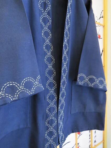 Sashiko Jacket-Seigaiha (Waves) - Image 3