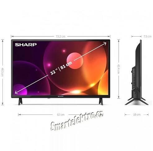32FA2E HD READY TV T2/C/S2 SHARP LED televize - smartelektro