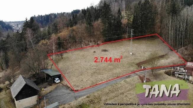 Stavební pozemek v obci Koberovy, Český ráj, nedaleko Malá Skála, 2 744 m2, obrázek č. 1