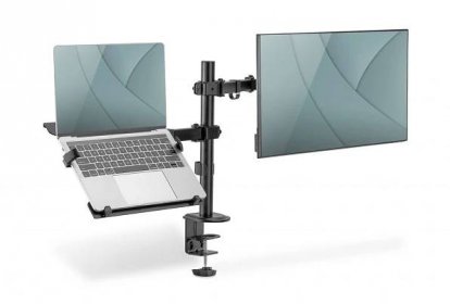 Držák monitoru 17-32" s ramenem pro laptop až 15,6" Digitus Upevnění na svěrku C i otvorem ve stole