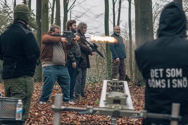 Nicolas Bro, Nikolaj Lie Kaas, Lars Brygmann, Mads Mikkelsen - Rytíři spravedlnosti - Z natáčení