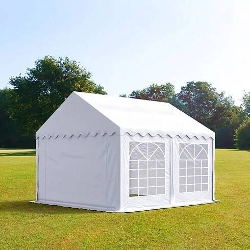 Párty stan 3x4 m, placha z PVC, bílá