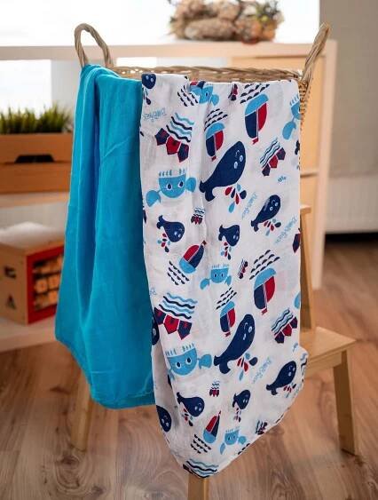 Bambusové zavinovací pleny Duo Pack - U moře 3