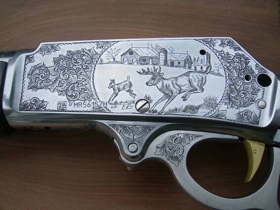 Marlin 1895 45-70 - Gouse Freelance Firearms Engraving - Gun Engraver Pistol Shotgun Rifle