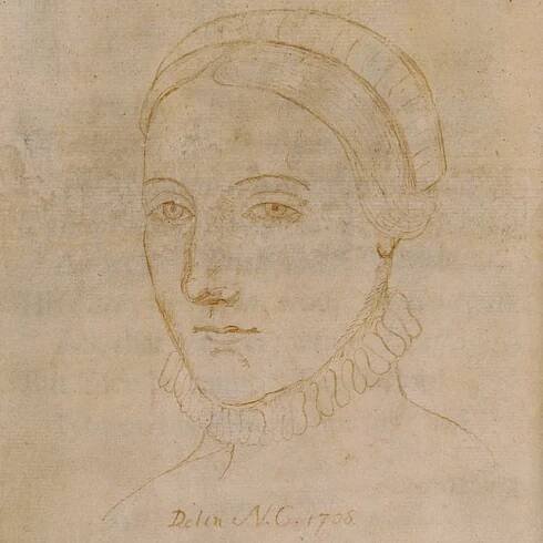 Portrait of Anne Hathaway, wife of William Shakespeare, circa 1708